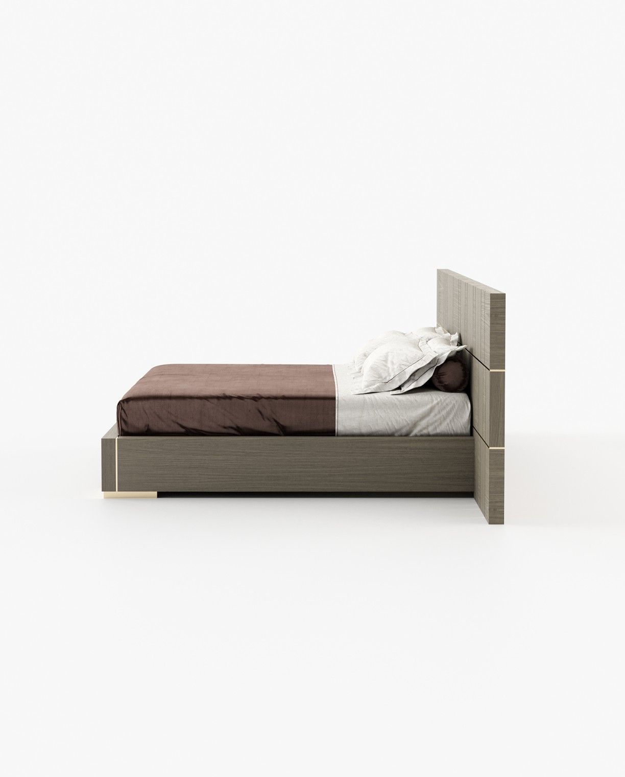 Laskasas JACKSON Bed & Headboard Aged Oak Veneer Matte - Araco Interiors