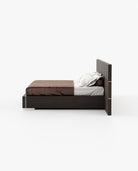 Laskasas JACKSON Bed & Headboard Smoked Eucalyptus Veneer Matte - Araco Interiors
