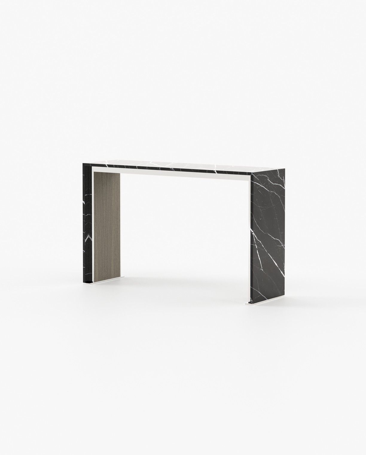 Laskasas JILL Console Table Aged Oak Veneer Matte - Araco Interiors