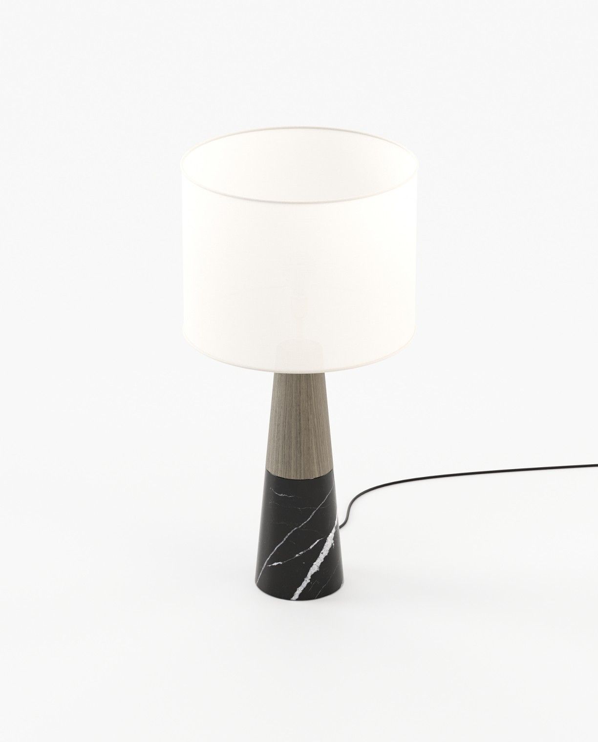 Laskasas JUDE Table & Desk Lamp Nero Marquina Polished Marble - Araco Interiors