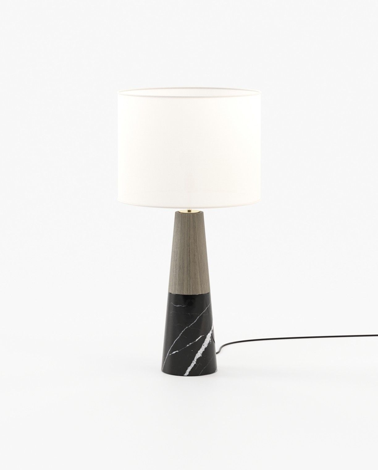 Laskasas JUDE Table & Desk Lamp Nero Marquina Polished Marble - Araco Interiors