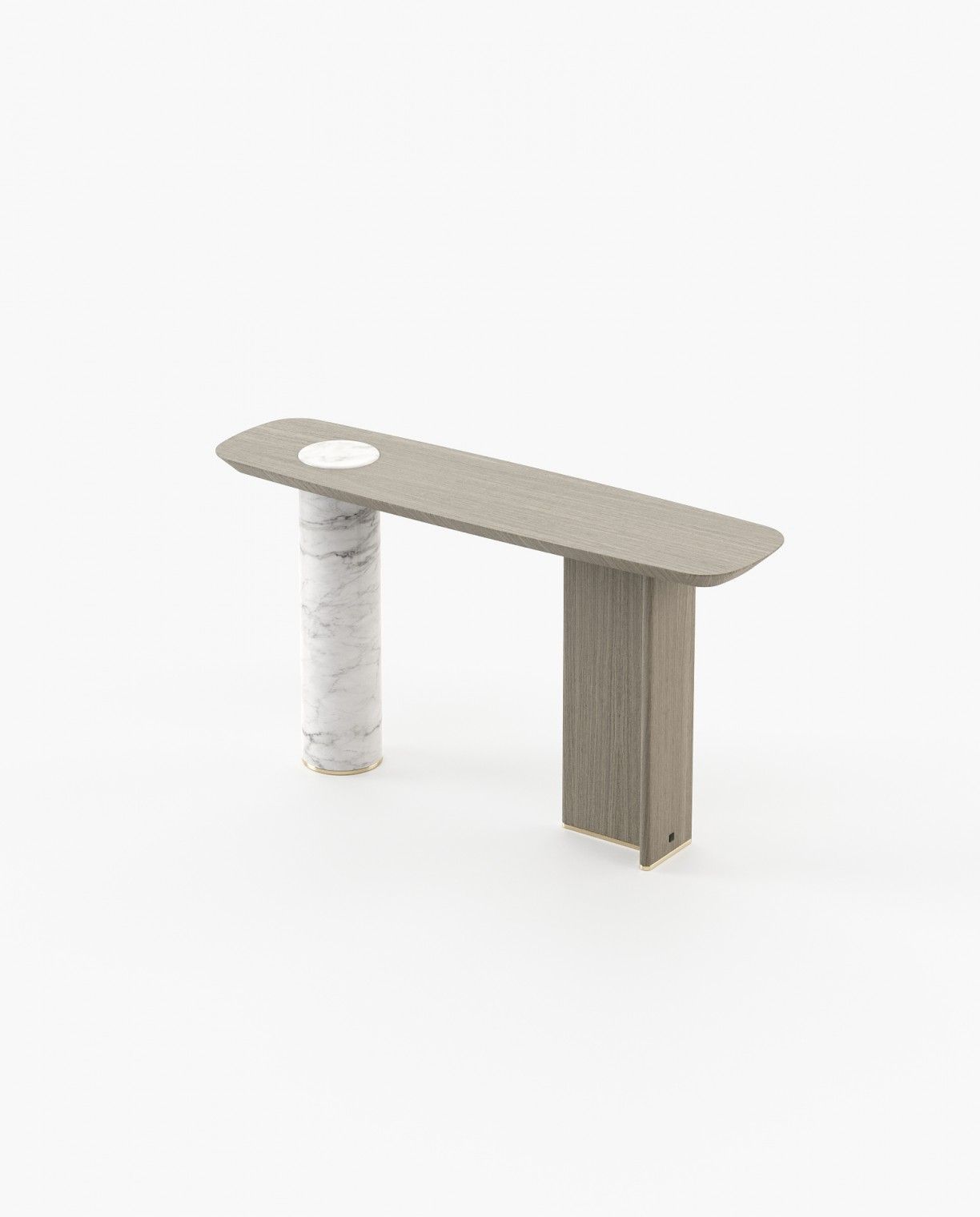 Laskasas KAHLO Console Table Aged Oak Veneer Matte - Araco Interiors