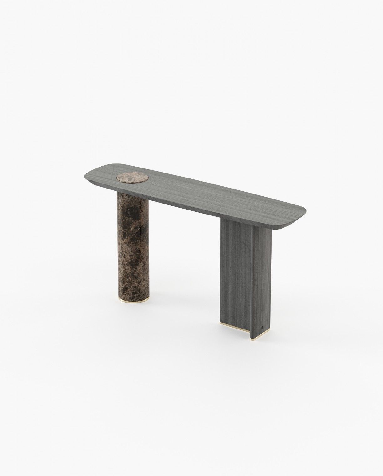 Laskasas KAHLO Console Table Grey Eucalyptus Veneer Matte - Araco Interiors