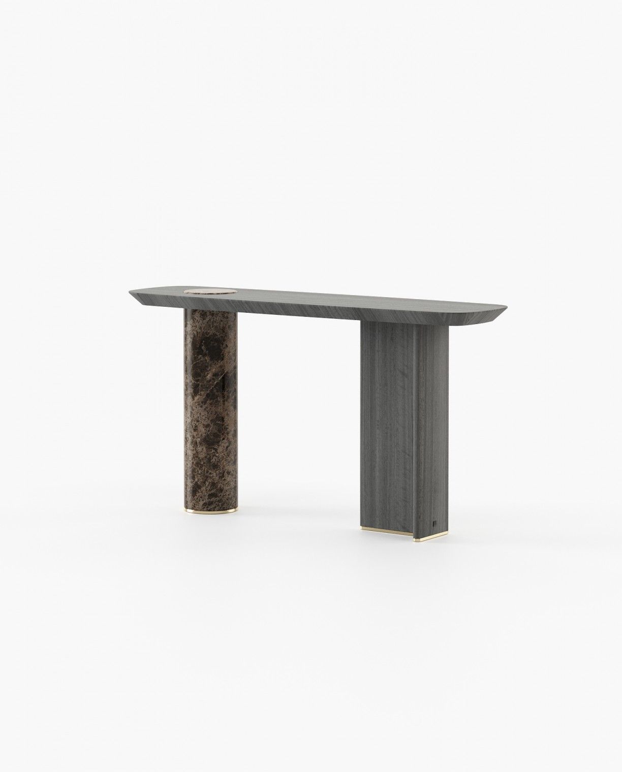 Laskasas KAHLO Console Table Grey Eucalyptus Veneer Matte - Araco Interiors