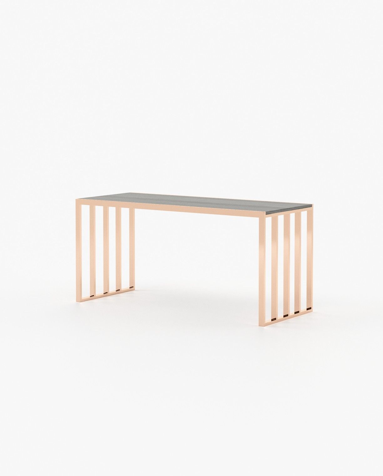Laskasas KAMPALA Desk Grey Eucalyptus Veneer Matte - Araco Interiors