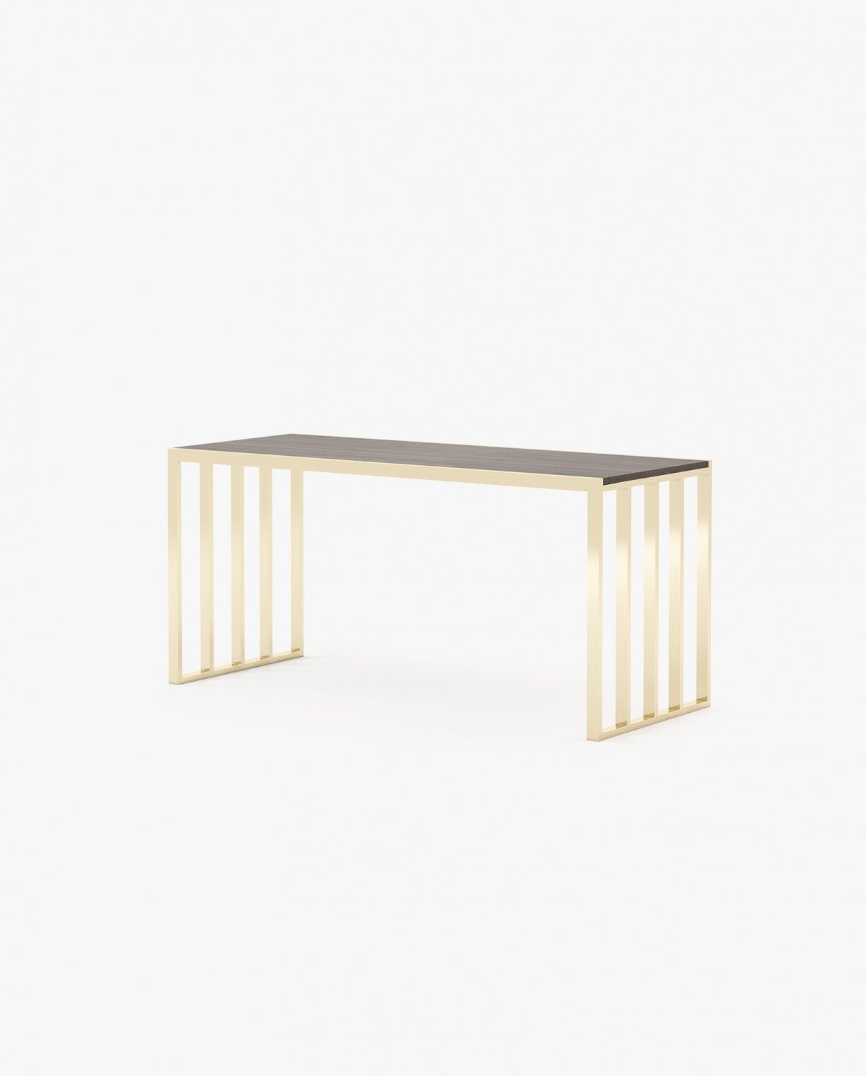 Laskasas KAMPALA Desk Smoked Eucalyptus Veneer Matte - Araco Interiors
