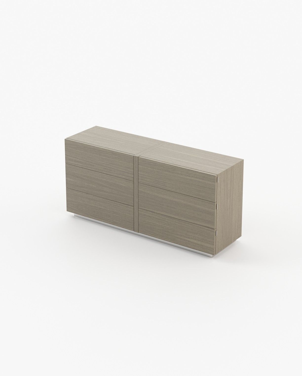 Laskasas KIRA Set of 6 Chest of Drawers Aged Oak Veneer Matte - Araco Interiors