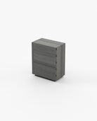 Laskasas KIRA Tallboy Chest of Drawers Grey Eucalyptus Veneer Matte - Araco Interiors