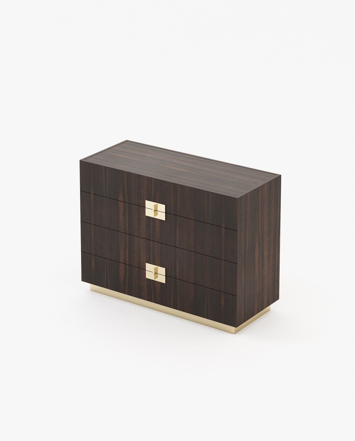 Laskasas LADY Set of 4 Chest of Drawers Smoked Eucalyptus Veneer Matte - Araco Interiors
