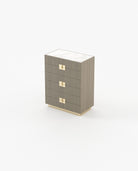 Laskasas LADY Tallboy Chest of Drawers Aged Oak Veneer Matte - Araco Interiors