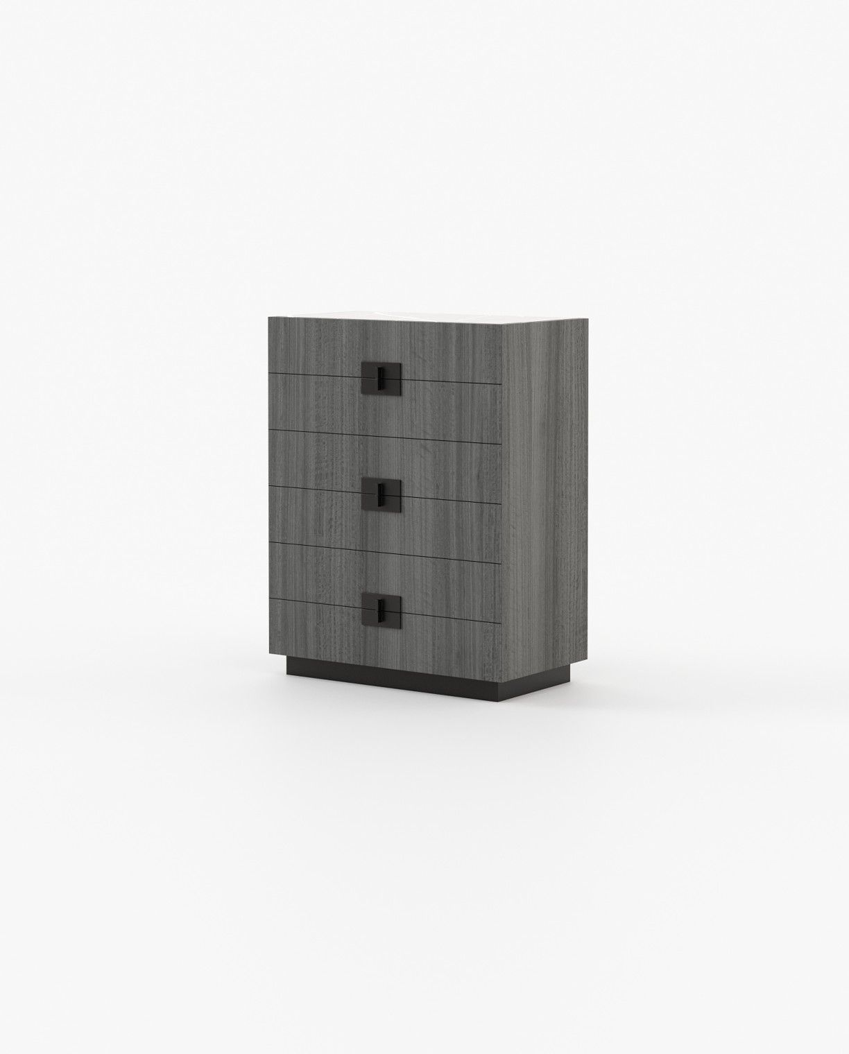 Laskasas LADY Tallboy Chest of Drawers Grey Eucalyptus Veneer Matte - Araco Interiors