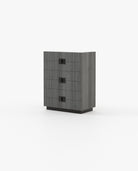 Laskasas LADY Tallboy Chest of Drawers Grey Eucalyptus Veneer Matte - Araco Interiors