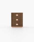 Laskasas LADY Tallboy Chest of Drawers Walnut Veneer Matte - Araco Interiors