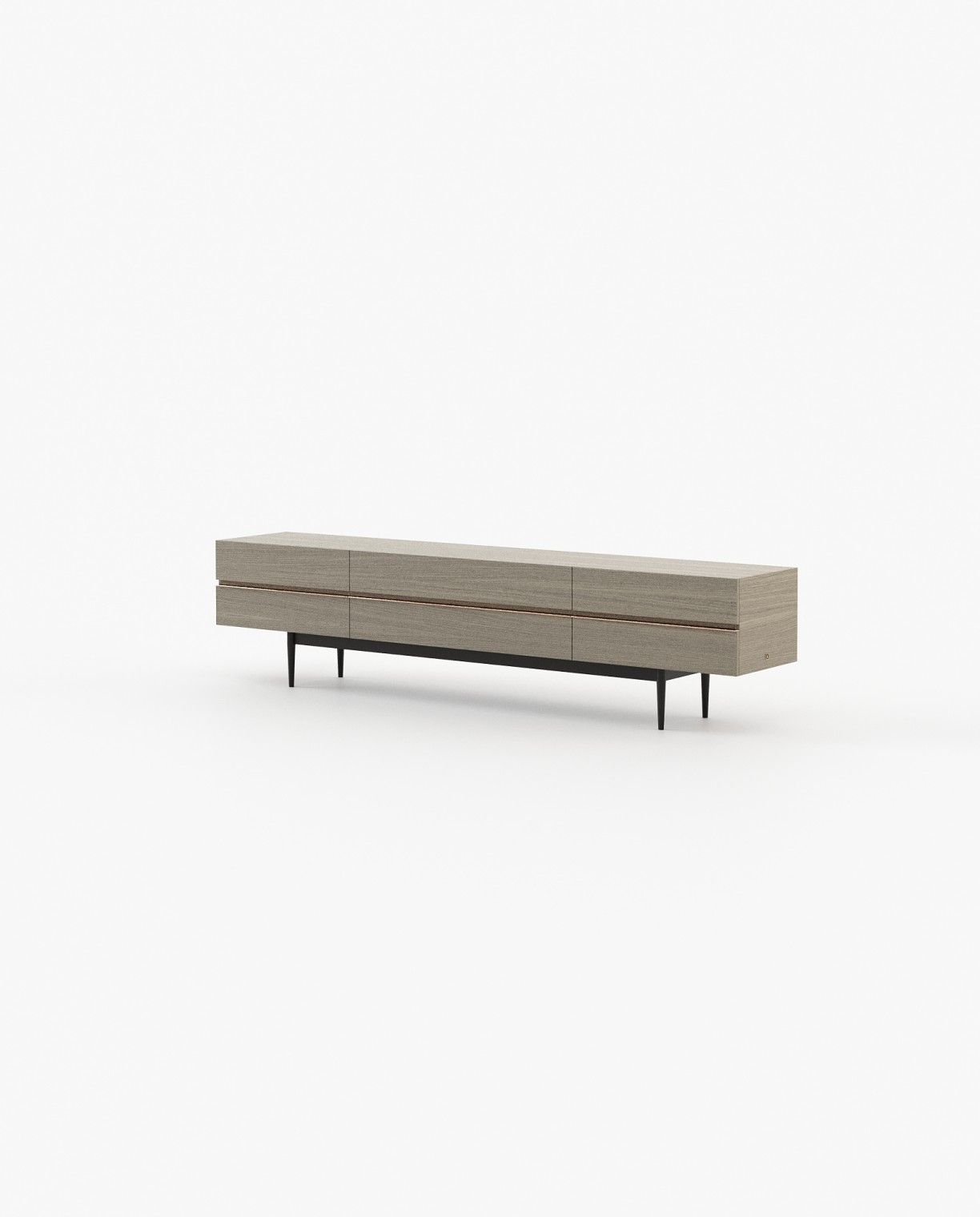 Laskasas LAGOS Media Unit Aged Oak Veneer Matte - Araco Interiors