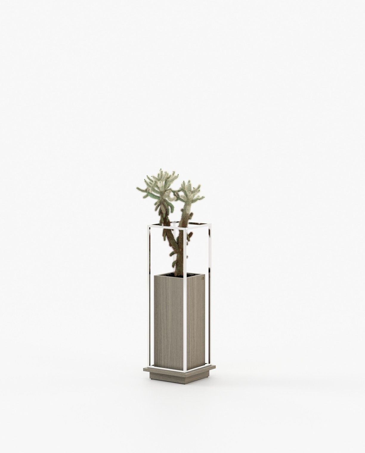 Laskasas LANIE Planter & Pot Aged Oak Veneer Matte - Araco Interiors
