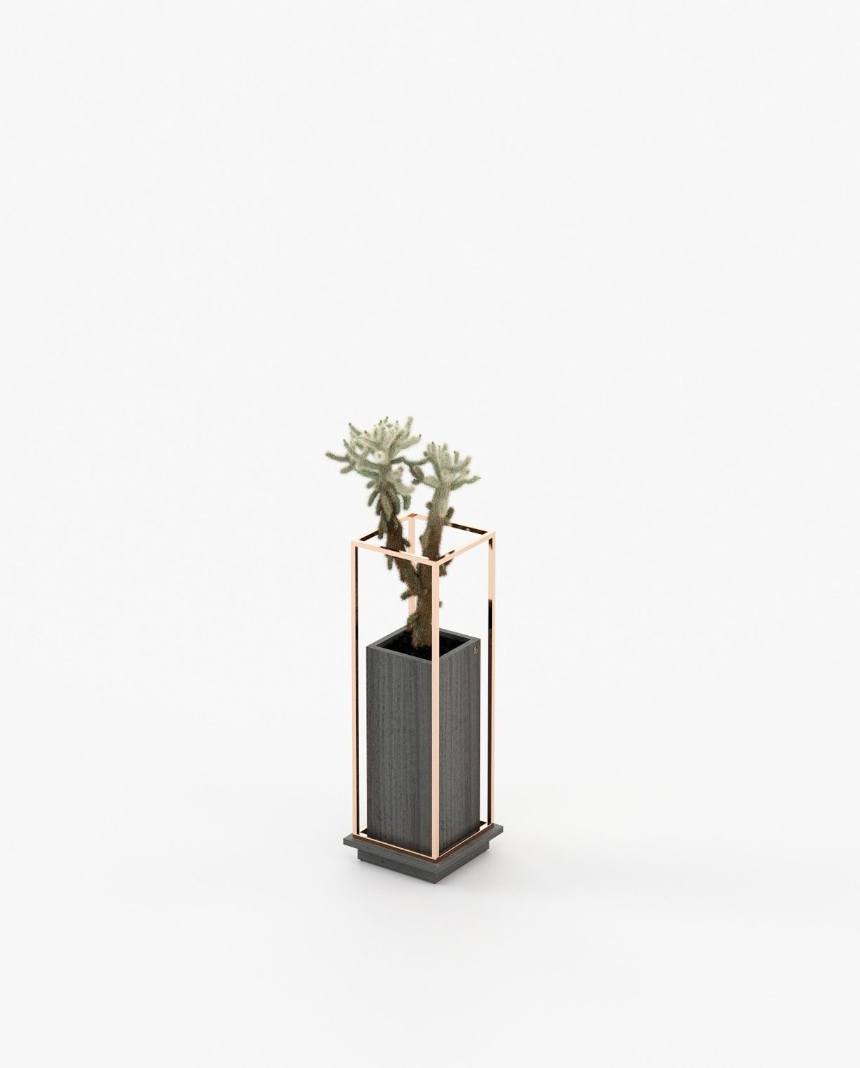 Laskasas LANIE Planter & Pot Grey Eucalyptus Veneer Matte - Araco Interiors