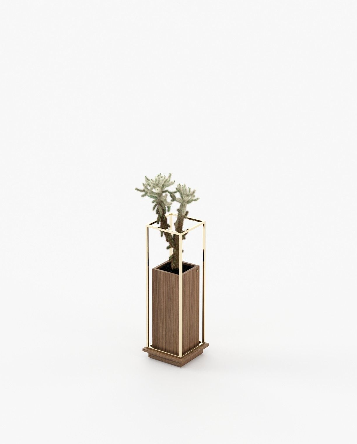 Laskasas LANIE Planter & Pot Walnut Veneer Matte - Araco Interiors