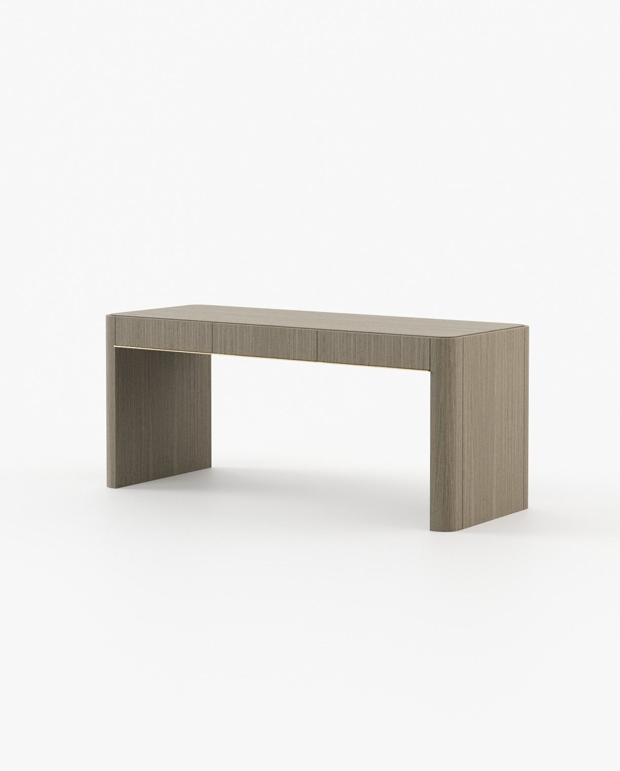Laskasas LARSON Desk Aged Oak Veneer Matte - Araco Interiors
