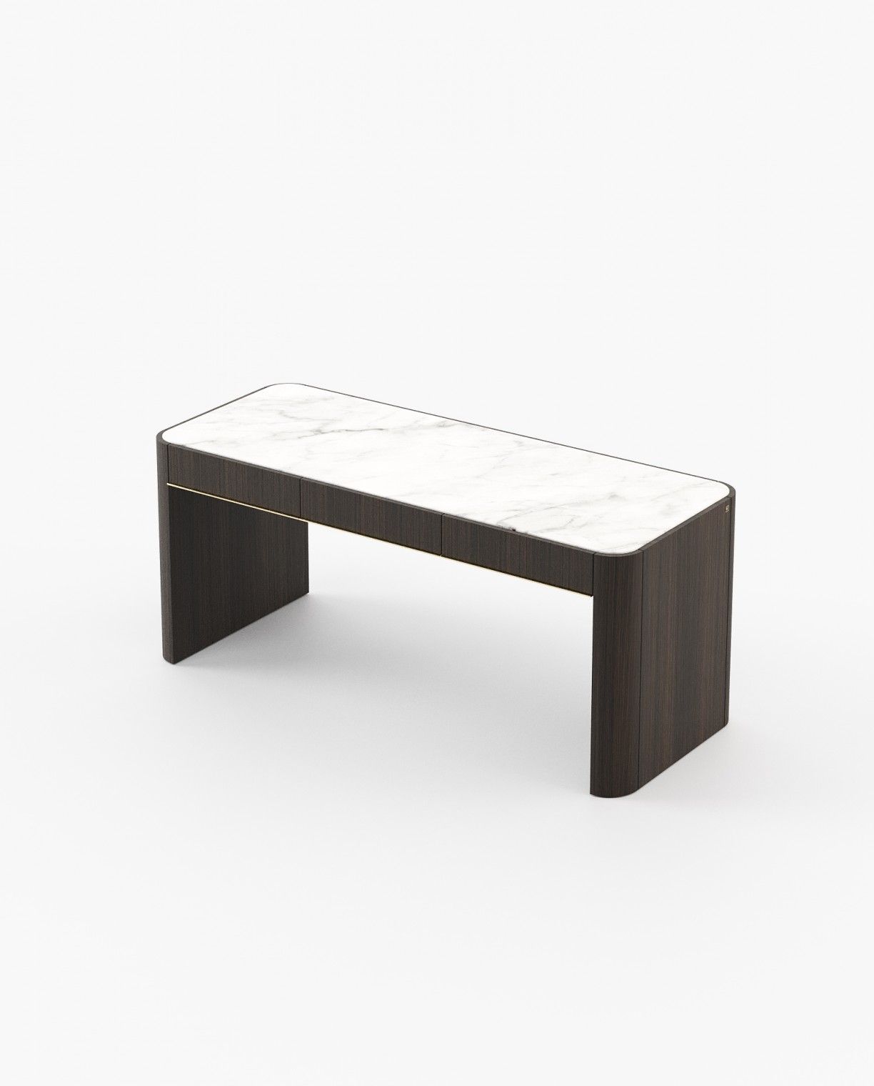 Laskasas LARSON Desk Smoked Eucalyptus Veneer Matte - Araco Interiors