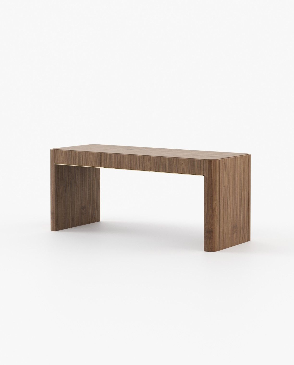 Laskasas LARSON Desk Walnut Veneer Matte - Araco Interiors