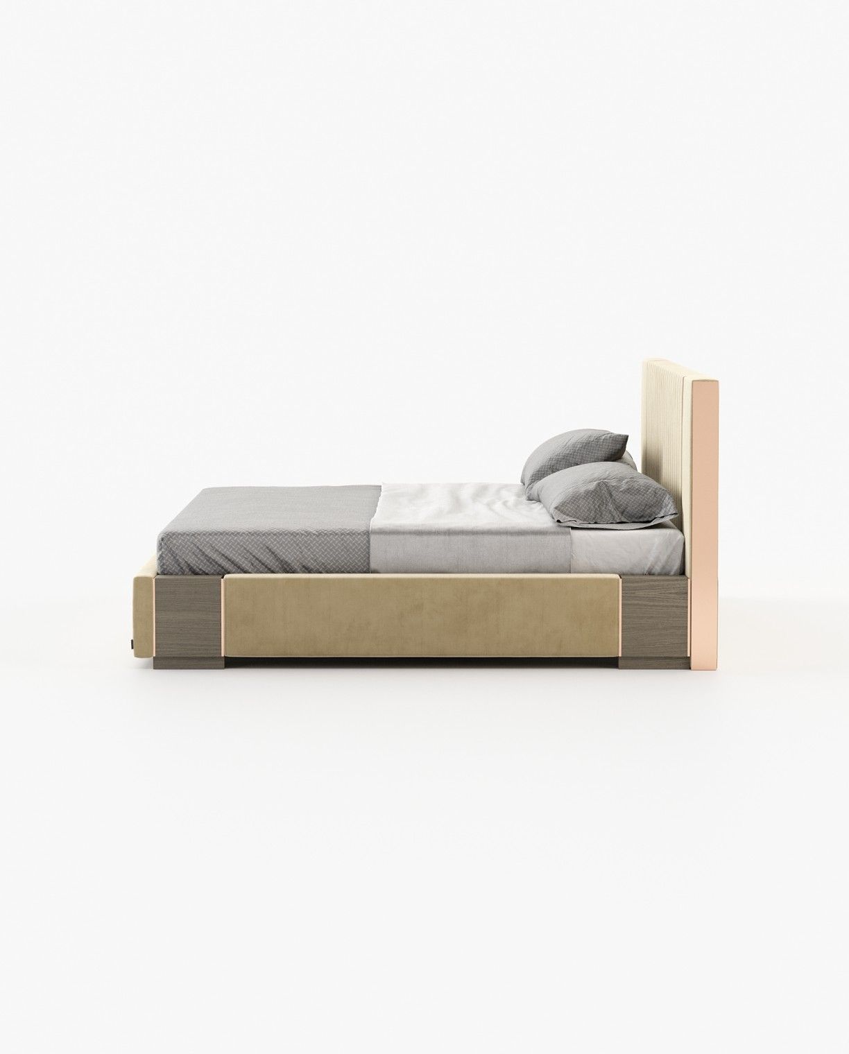 Laskasas LAUREN Bed & Headboard Vienna Beige - Araco Interiors