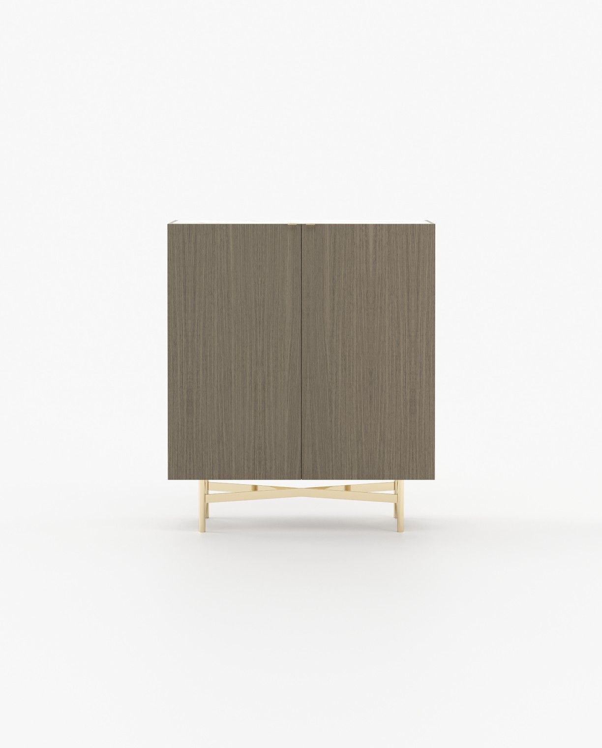 Laskasas LEWIS Bar Cabinet Aged Oak Veneer Matte - Araco Interiors