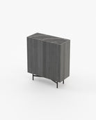 Laskasas LEWIS Bar Cabinet Grey Eucalyptus Veneer Matte - Araco Interiors