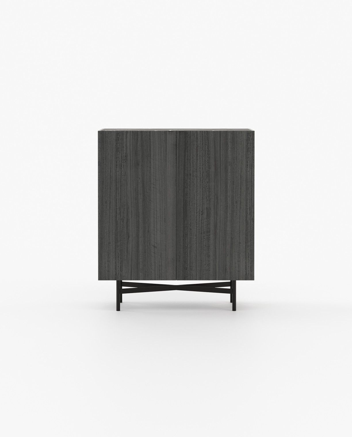 Laskasas LEWIS Bar Cabinet Grey Eucalyptus Veneer Matte - Araco Interiors