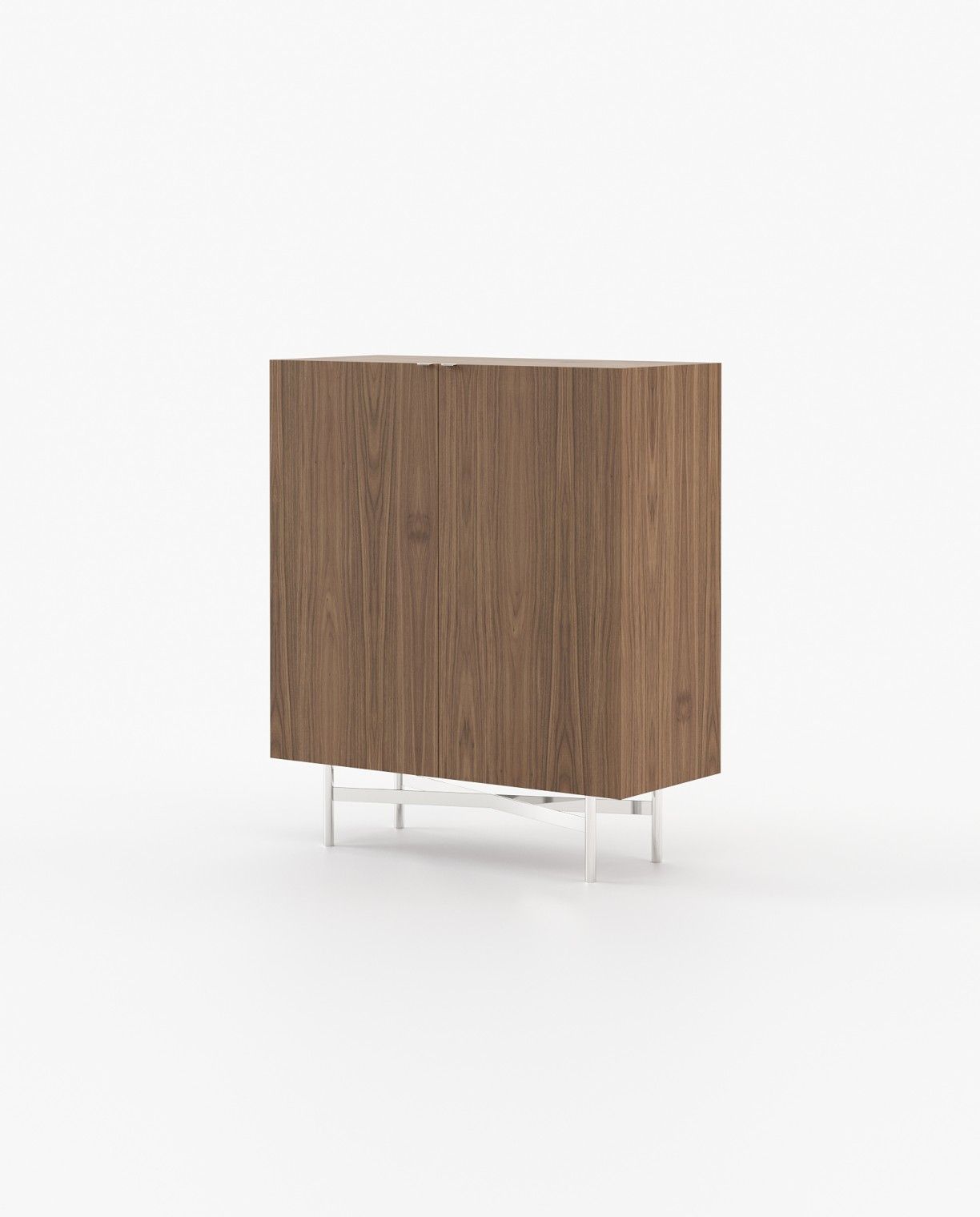 Laskasas LEWIS Bar Cabinet Walnut Veneer Matte - Araco Interiors