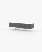 Laskasas LEWIS Media Unit Grey Eucalyptus Veneer Matte - Araco Interiors
