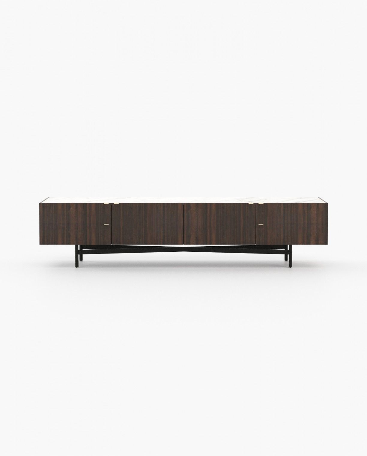 Laskasas LEWIS Media Unit Smoked Eucalyptus Veneer Matte - Araco Interiors