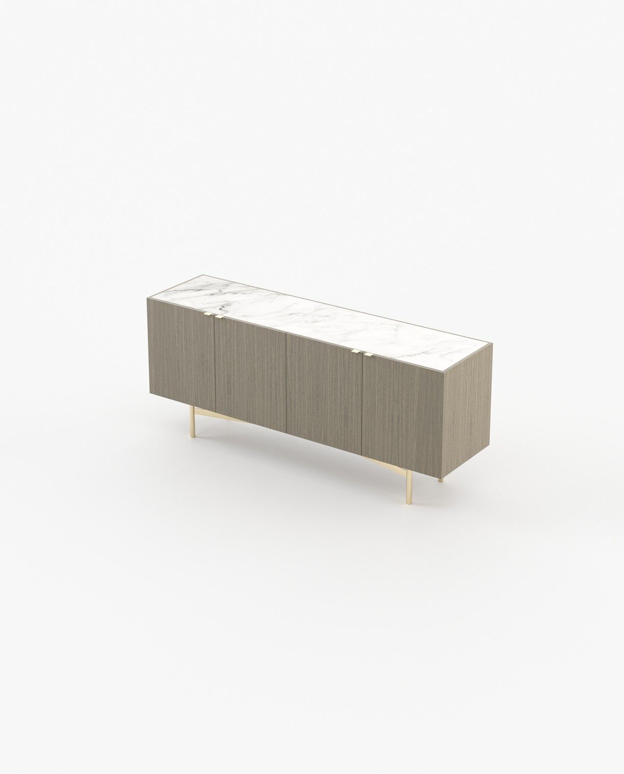 Laskasas LEWIS Sideboard Aged Oak Veneer Matte - Araco Interiors