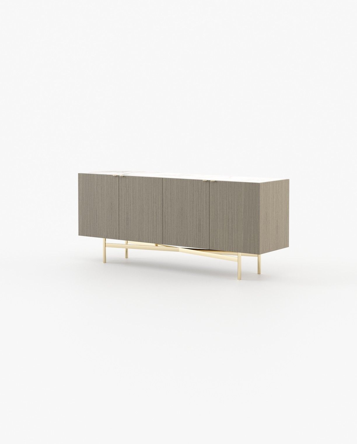 Laskasas LEWIS Sideboard Aged Oak Veneer Matte - Araco Interiors
