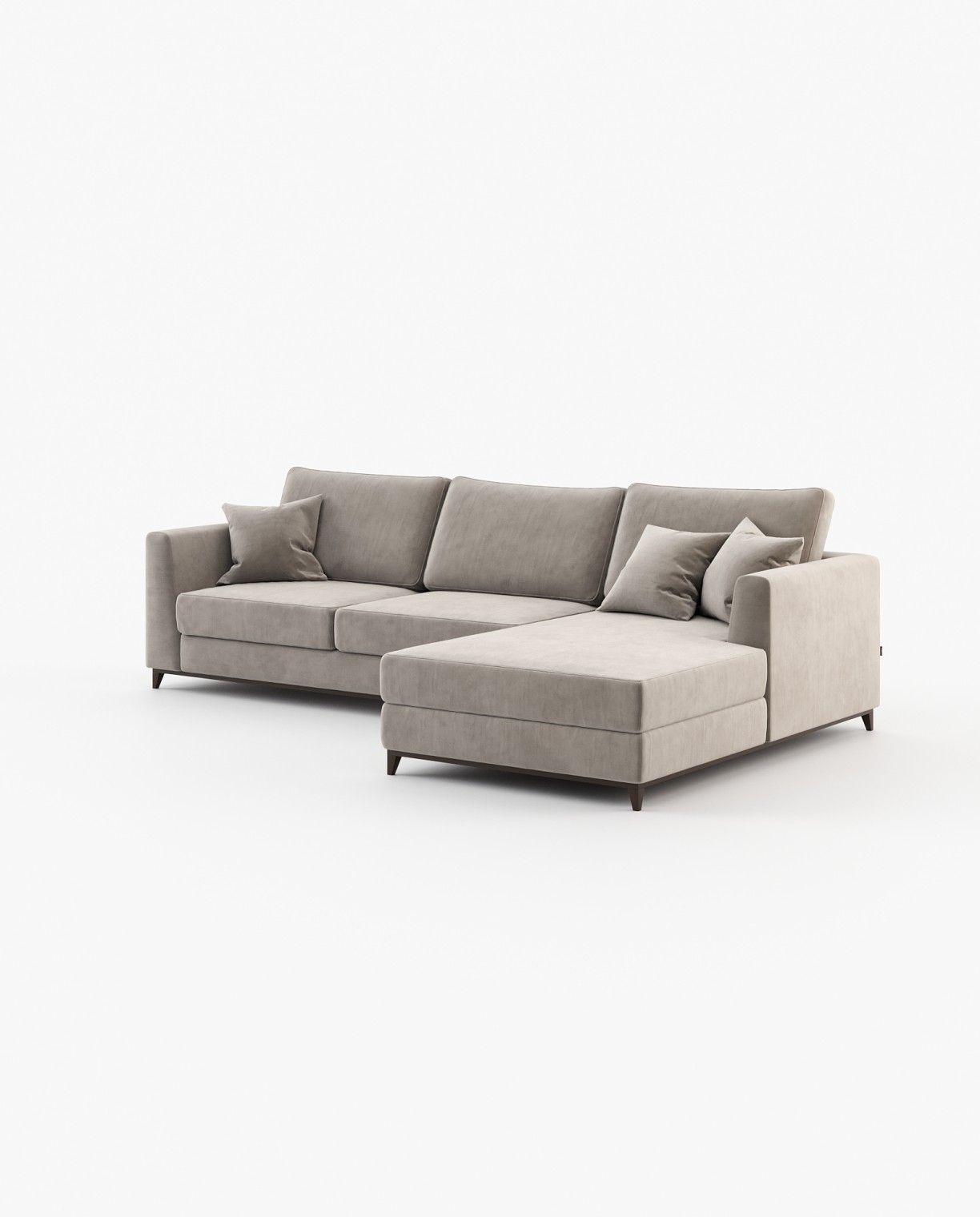 Laskasas LONDON with chaiselongue Sofa Vienna Khaki - Araco Interiors