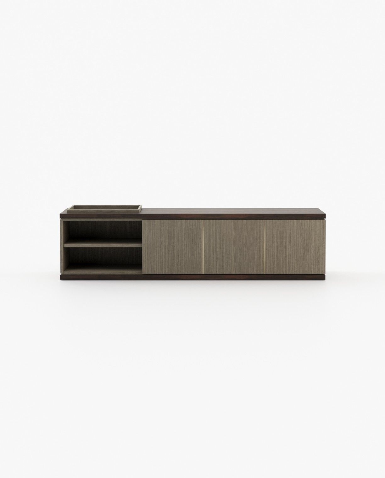 Laskasas LORA Media Unit Aged Oak Veneer Matte - Araco Interiors