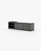 Laskasas LORA Media Unit Grey Eucalyptus Veneer Matte - Araco Interiors