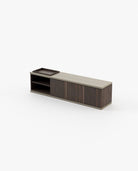 Laskasas LORA Media Unit Smoked Eucalyptus Veneer Matte - Araco Interiors