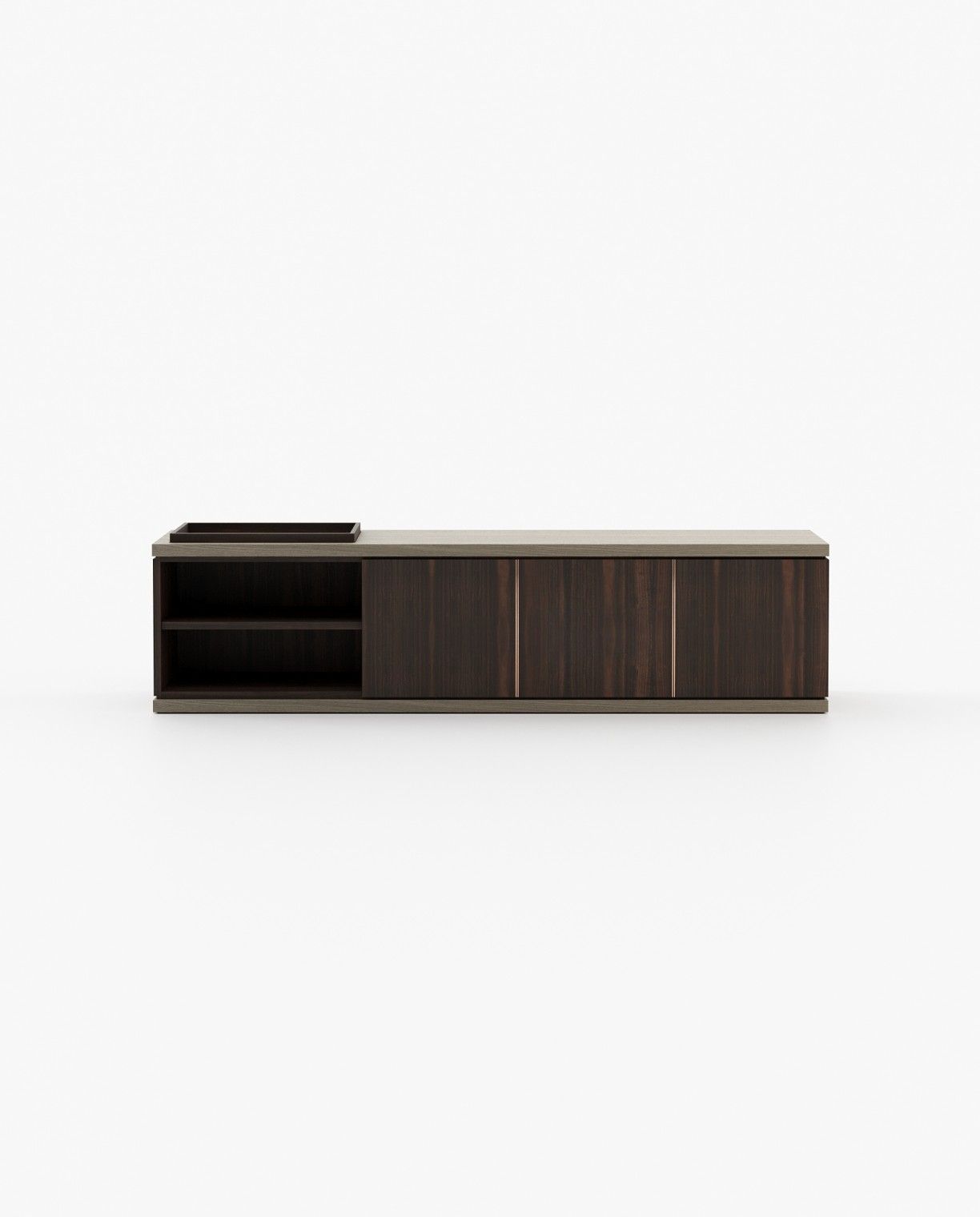 Laskasas LORA Media Unit Smoked Eucalyptus Veneer Matte - Araco Interiors