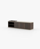 Laskasas LORA Media Unit Smoked Eucalyptus Veneer Matte - Araco Interiors