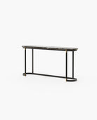 Laskasas LYSSA Console Table Black Flower Polished Marble - Araco Interiors