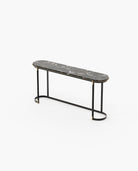 Laskasas LYSSA Console Table Black Flower Polished Marble - Araco Interiors