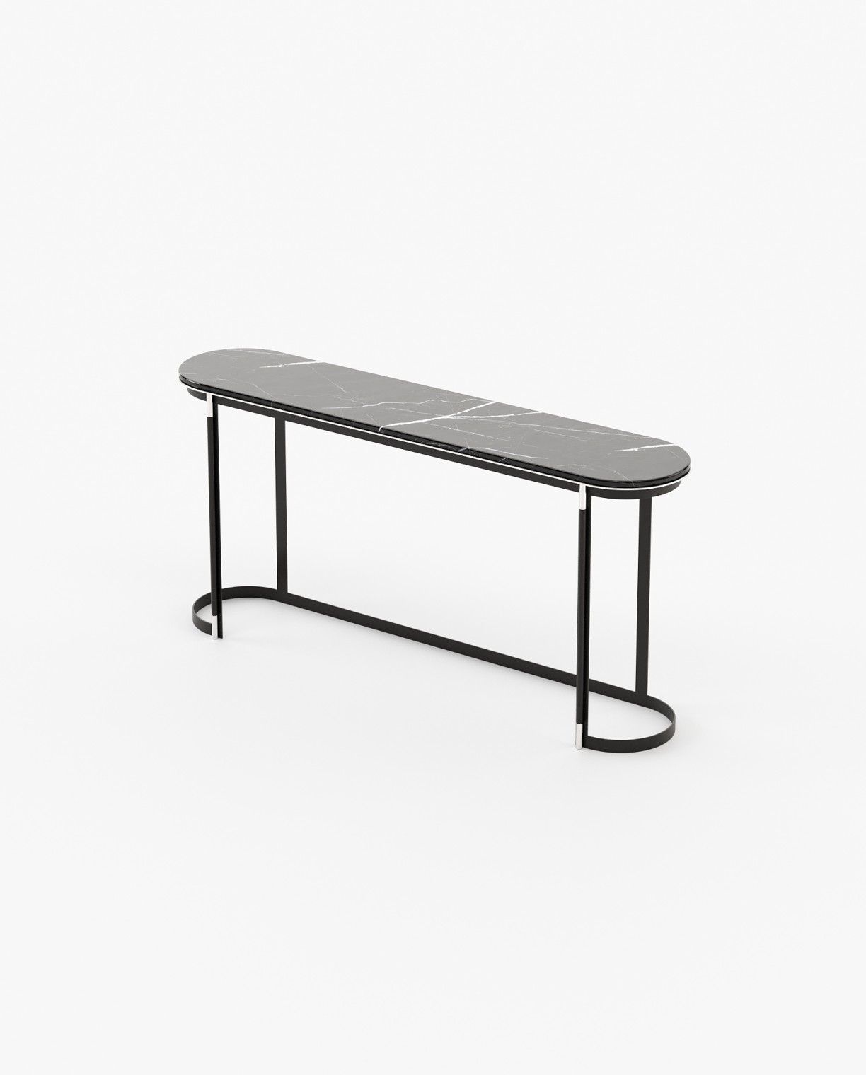 Laskasas LYSSA Console Table Nero Marquina Polished Marble - Araco Interiors