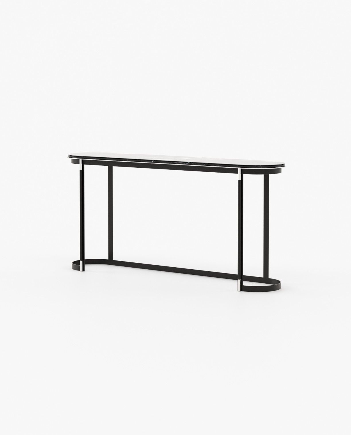 Laskasas LYSSA Console Table Nero Marquina Polished Marble - Araco Interiors