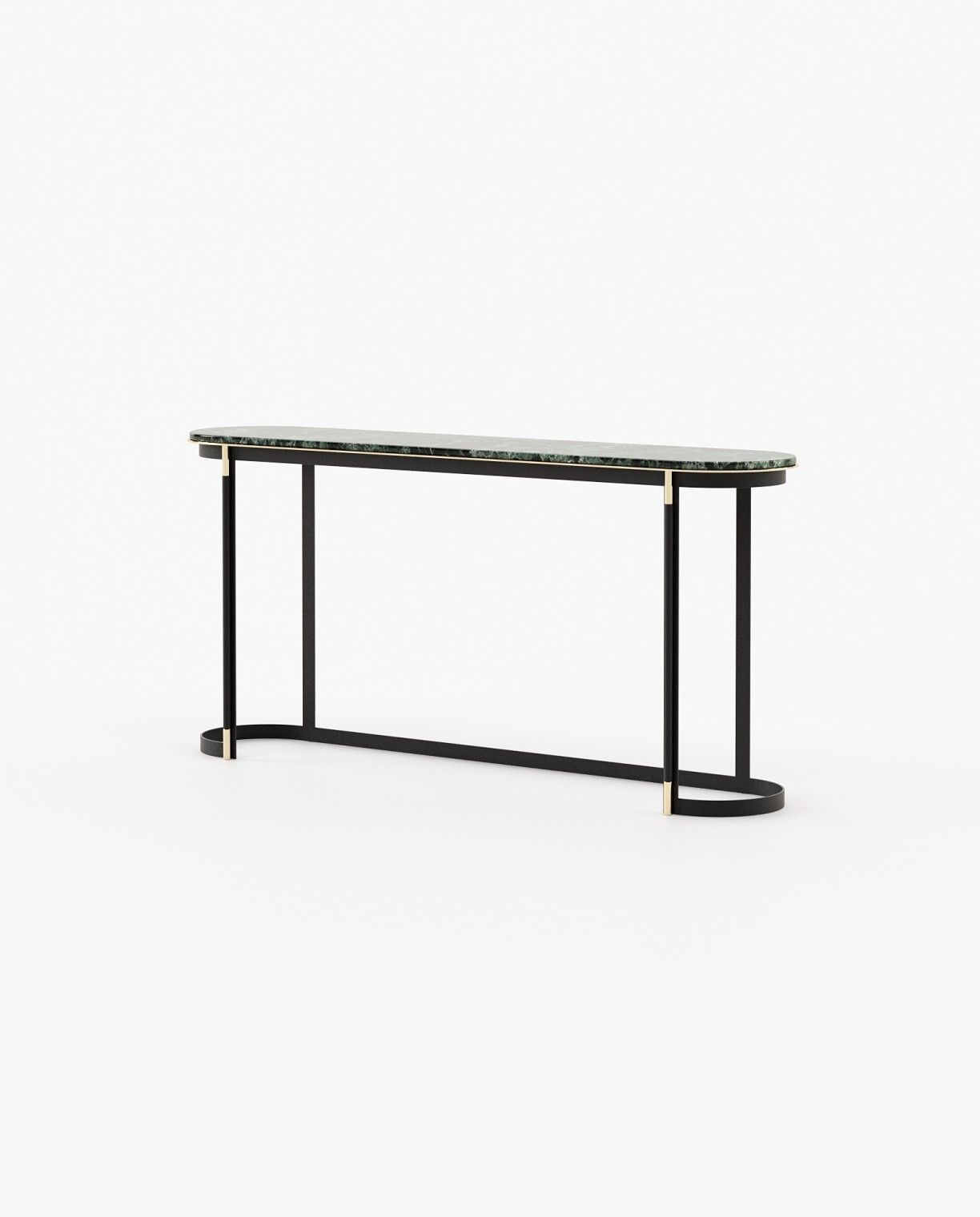 Laskasas LYSSA Console Table Verde Issorie Polished Marble - Araco Interiors