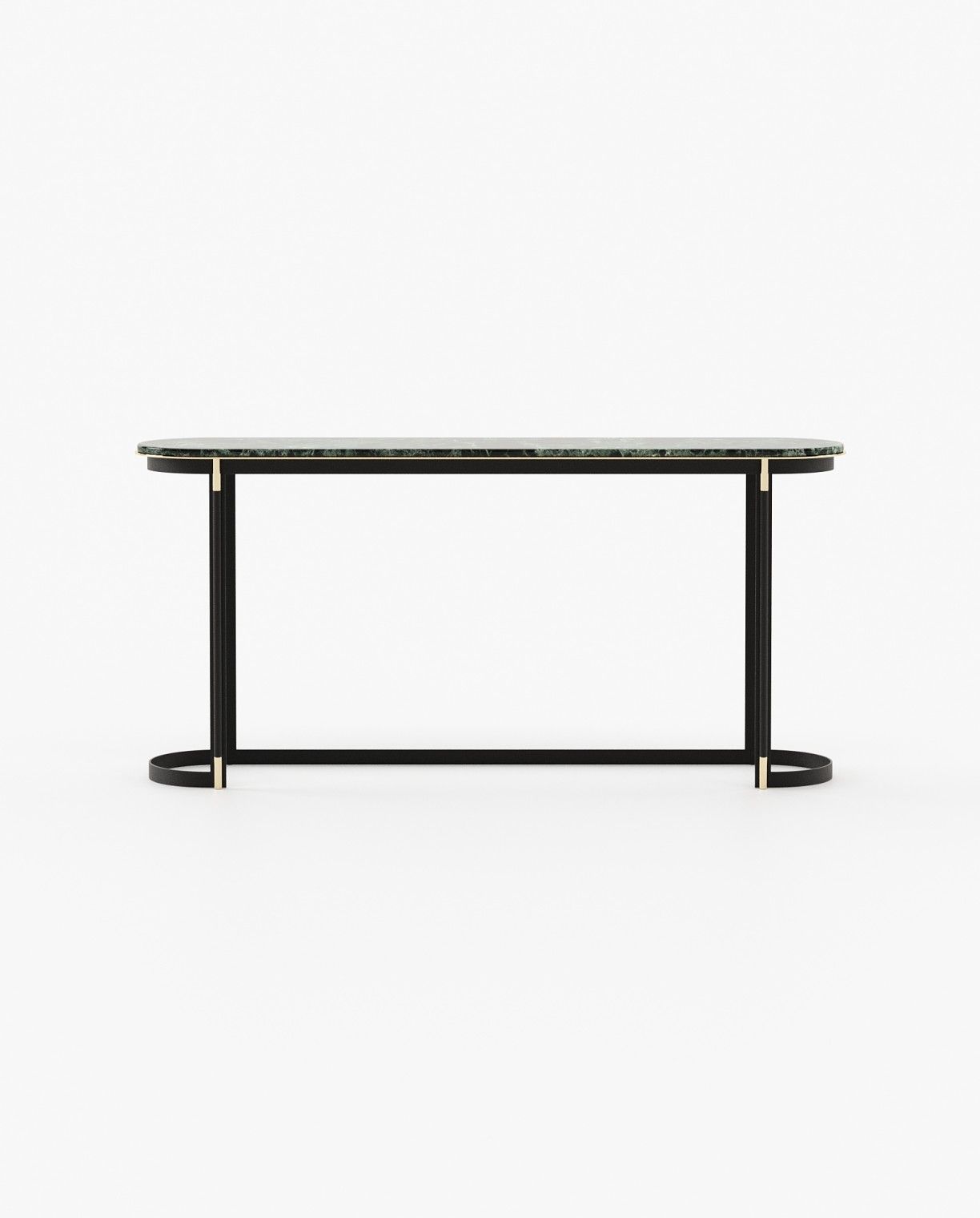 Laskasas LYSSA Console Table Verde Issorie Polished Marble - Araco Interiors