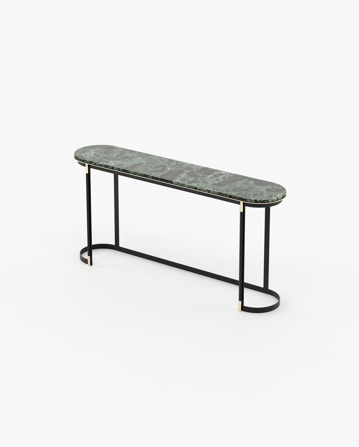 Laskasas LYSSA Console Table Verde Issorie Polished Marble - Araco Interiors