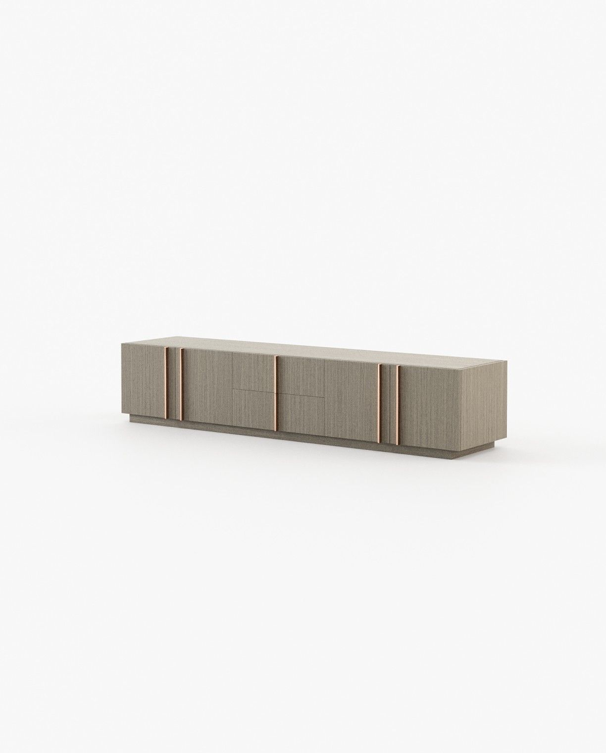 Laskasas MACAU Media Unit Aged Oak Veneer Matte - Araco Interiors
