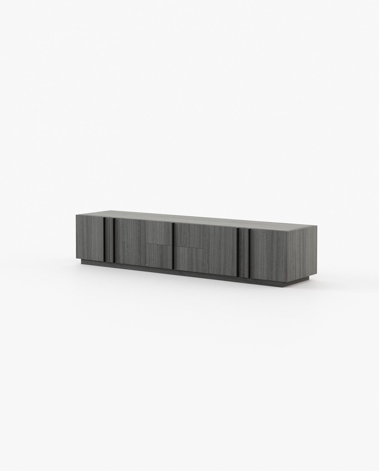 Laskasas MACAU Media Unit Grey Eucalyptus Veneer Matte - Araco Interiors