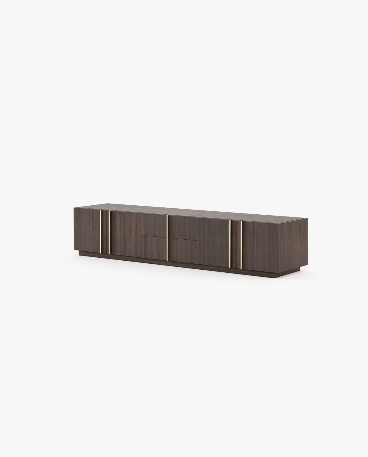Laskasas MACAU Media Unit Smoked Eucalyptus Veneer Matte - Araco Interiors