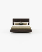 Laskasas MAIA Bed & Headboard Smoked Eucalyptus Veneer Matte - Araco Interiors